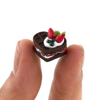 1buc 1/12 Casă de Păpuși în Miniatură Ciocolata cu Matcha Brânză Vafe Simulare Desert Model De Mini-casă de Păpuși Decor Accesorii