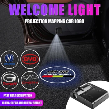 1buc LED Usa de Masina Emblema Lumina de bun venit Lampă Wireless Laser Proiector Accesorii Auto Pentru Nissan Qashqai J10 J11 Juke Tiida X