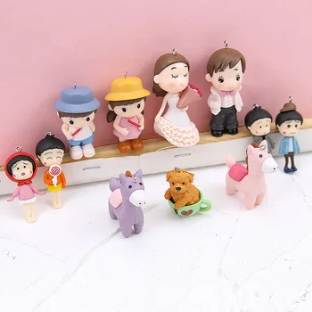 2 buc 2020 Desene animate Anime Desene animate Drăguț Breloc Cheie Titularul Pandantiv Papusa Copii Prințul Și Prințesa Geanta Handmade, Accesorii Bijuterii