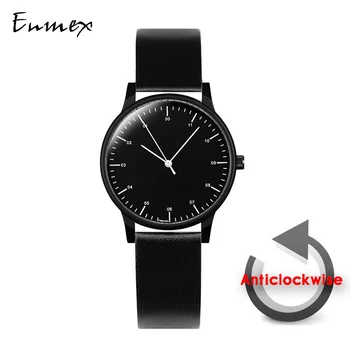 2021 Enmex înapoi doamnă elegant ceas de mână Scurtă vogue simplu, elegant, cu anti-sensul acelor de ceasornic față de oțel trupa cuarț ceas de moda