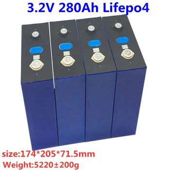 4BUC 3C Mare de descărcare de gestiune de mare capacitate 3.2 v 280Ah baterie Lifepo4 baterie pentru motorscycle,vehicul electric UPS de putere de aprovizionare