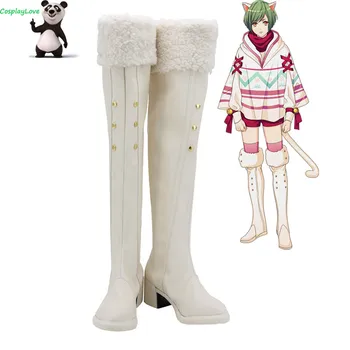 A3! Rurikawa Yuki Pantofi Albi Cosplay Cizme Lungi Din Piele Personalizat Pentru Halloween, De Crăciun