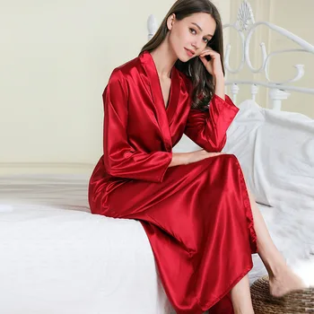 Femeile Slik Casual Pijamale Lenjerie Pijamale Halat De Cadouri Somn Topuri Uzura Acasă Pentru Femei Halat De Baie Cămașă De Noapte De Somn Topuri