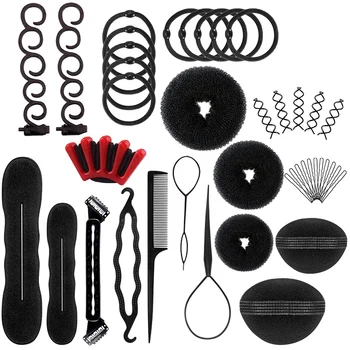 Hair Styling Set, Design vestimentar Hair Styling Instrument Accesorii DIY Accesorii de Par, Trusa de Păr Sculptura Tool Kit, Magie Simp