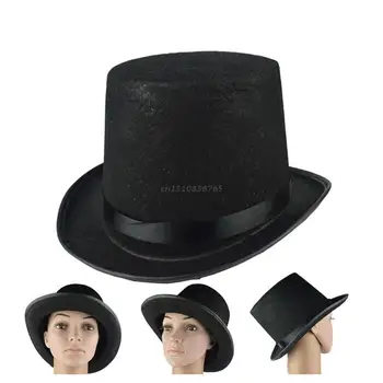 Magician Pălăria Neagră Pălăria De Magician Efectuate Pălărie Jazz, Spectacole De Scena Bowler Pălărie Rochie Fancy Costume