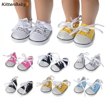 Moda 43cm Baby Doll Pantofi de Panza Adidași Pantofi De 18 inch Fata de Păpuși Accesorii Pantofi Roundhead Dantela-up Pantofi cu Șosete