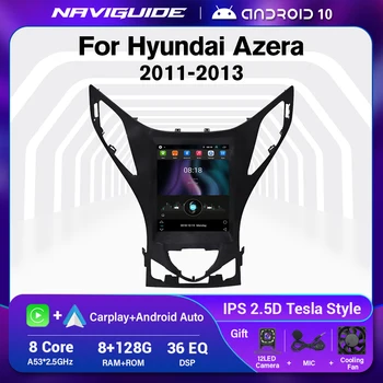 NAVIGUIDE Radio Auto Tesla Stil Ecran Pentru Hyundai Azera 2011-2013 Android Auto Multimedia GPS Navigatie Unitatii Carplay