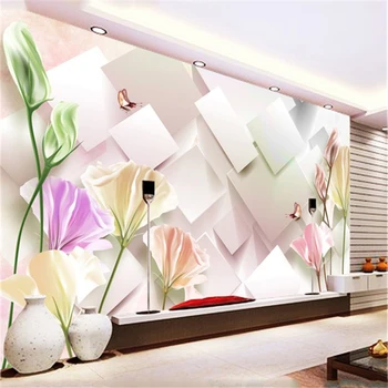 Piața de flori fluture tapet Personalizat Murală Papel De Parede Tapet 3d Pentru Perete 3d Tapet Decor Acasă Beibehang