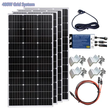 XINPUGUANG centrale Solare kit Sistem de balcon 480w 4buc 120w monocristalin panou solar fotovoltaic stație de Alimentare 220V