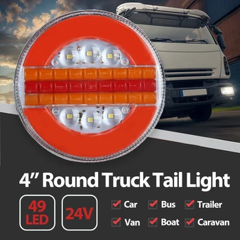 24V LED-uri Dinamice Camion Remorcă Coada de Lumină Lumina de Frână DRL Fluxul Lămpii de Semnalizare Lumina Strobe pentru Masina Barca Autobuz Van Caravan
