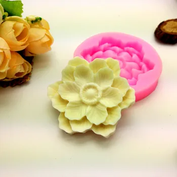 3D Frumoase Lotus Floare Crizantema de Silicon Săpun, forme Pentru Tort Fondant Instrumente de Decorare DIY de Copt Ciocolata