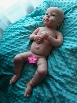 45cm Renăscut Papusa Full Boby Silicon Băiat Chel Copilul Renăscut Baby Doll Capabil Să se Scalde Fără Transplant de Par