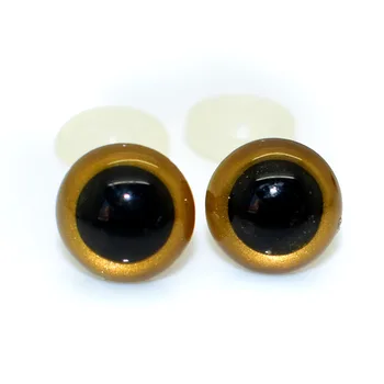 50pcs 16mm Plastic Siguranța Ochii de Culori de Aur pentru Amigurumi sau croșetat papusa Animale de Luare de Păpuși