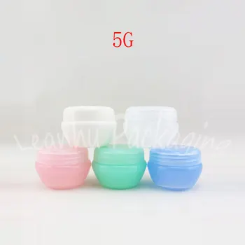 5G Goale de Plastic, cutie de Cremă , 5 UNITĂȚI Mici de Unghii de Arta Cutii , de Culoare Crema de Ciuperci Sticle Goale Container Cosmetice ( 100 BUC/Lot )