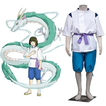 Anime Spirited Away Nigihayami Kohakunushi Costume Cosplay Set