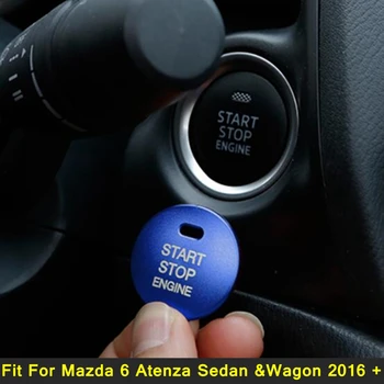 Auto Styling Motor Start-Stop Inel Cu Sistem De Acces Fără Cheie Buton Capac Ornamental Piese De Interior Pentru Mazda 6 Atenza Sedan &Vagon 2016 2017