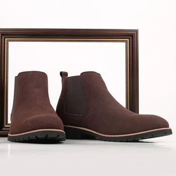 Barbati Brand de Pantofi de Toamnă Oameni de calitate sonw cizme de dimensiuni mari 38-48 Suede mens Casual pantofi Slip pe Chelsea cizme de Moda Om