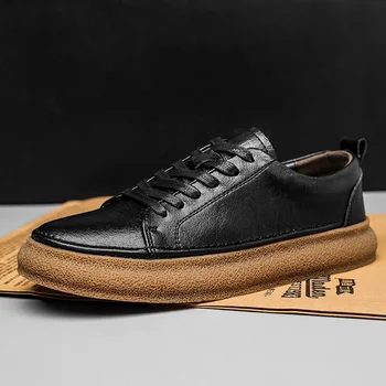 Barbati Pantofi Casual dantela-up fashion Brand de Lux 2020 Piele Barbati Mocasini Mocasini Respirabil Negru de Conducere Pantofi oxfords pentru barbati