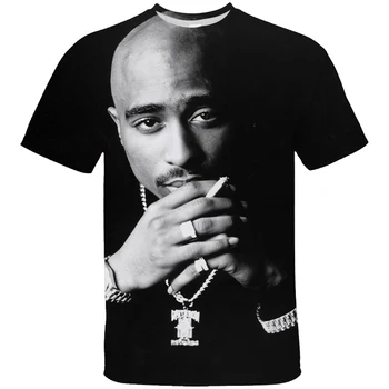 Bărbați T-Shirt Tupac Shakur 2Pac T-shirt Legendarul Rapper-ul 3d Imprimate Tricou Barbat de Moda Casual Camisetas Hombre Supradimensionate Tricouri