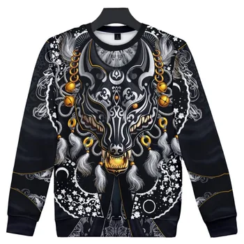 Casual Negru Imprimare Pulover 2022 Moda Toamna Cu Maneca Lunga Bluze Haine Hip Hop Streetwear