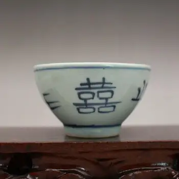 China Porțelan Albastru și Alb Qing Design Ceașcă de ceai Ceașcă 3.15 Inch