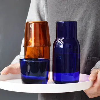 Colorate De Sticlă De Apă Cupa Seturi Japoneze Transparente Rezistente La Căldură De Sticlă Rece La Cald Ceainic Flori Ceașcă De Ceai Și Cafea Sucuri Cupa De Sticla