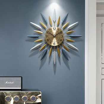 Creative Simplu Mecanism Ceas De Perete Camera De Zi De Lux Artă Digitală Tăcut Metal Ceas De Perete Dormitor Reloj De Pared Decor Acasă 50