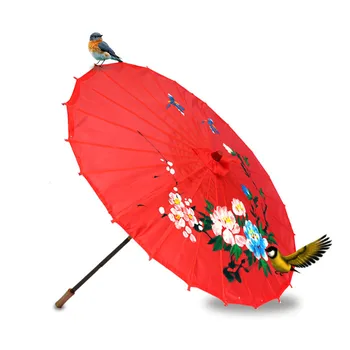 Destul de 84cm Bomboane Culori imprimate Stil Chinezesc Ambarcațiuni de Hârtie Umbrelă de soare Ambarcațiuni Umbrela de Dans Tradițional Culoare Umbrelă Nunta Recuzită