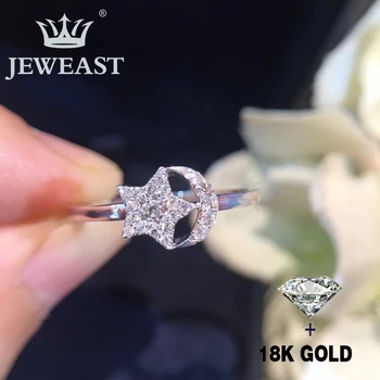 Diamant Natural de Aur 18K Aur curat Frumos Inel Inel de Piatră prețioasă Bun de Lux la Modă Partid Clasic de Bijuterii Fine Fierbinte Vinde Nou 2019