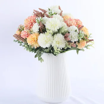 hortensie flori de mătase Mingea Alb de Păpădie, flori artificiale ziua de naștere acasă, decor nunta, accesorii fals buchet