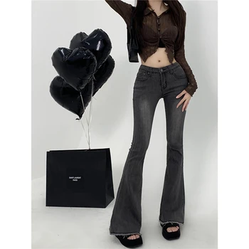 ILARES Y2k Haine de Epocă Streetwear coreeană de Moda de sex Feminin de Îmbrăcăminte Flare Jeans Femeie Înaltă Talie Pantaloni Jeans pentru Femei Pantaloni pentru Femei