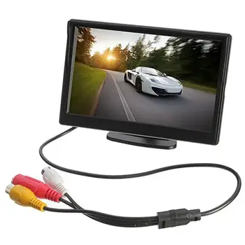 Masina Monitor Pentru Parcare Retrovizoare Reverse Camera De Aspirație Ceașcă Desktop Hd Ecran Lcd Color De 5 Inch Pal Ntsc