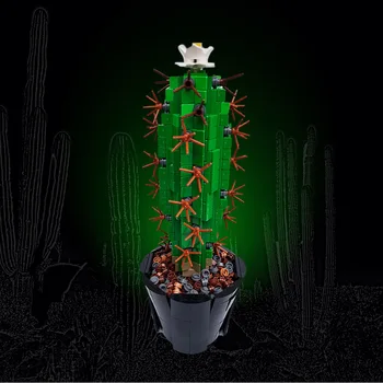MOC DIY cactușii saguaros-Cactus Carnegiea Gigantea Botanică Colecție de Constructii Model de Jucărie Bonsai Suculente Flori de Plante Bloc Caramida Set