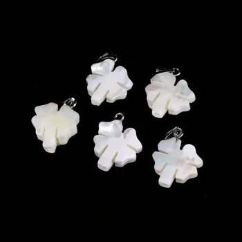 Natural alb shell Pandantive forma de frunze de mama de perla Farmecul Rafinat pentru a Face Bijuterii DIY Brățară Coliere Accesorii