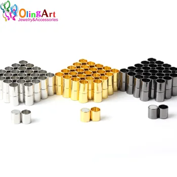 OlingArt 6pcs 7*20MM Puternic Cleme Magnetice se potrivește 6mm Rotund din Piele de Cablu Bratari Coliere Capace DIY Bijuterii