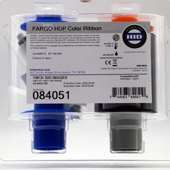 Original Fargo 084051 YMCK HDP5000 Card Printer Rășină Plin de Culoare Panglică cu 500 de Printuri 1 Rola