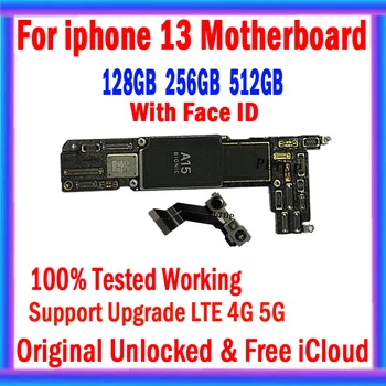 Originale Pentru iphone 13 Placa de baza Actualizare Suport 4G 5G Pentru iPhone 13 placa Placa de baza Cu NICI o Fata ID-ul iCloud Debloca Logica Bord