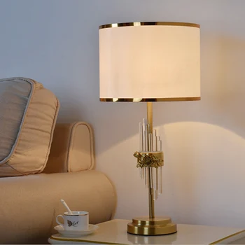 OURFENG Moderne de Masă Lampă de Birou LED-uri Fier Nordic Lux Sticlă Lampă de Noptieră pentru Acasă Foaier Studiu de Pat Cameră de Decorare