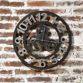 Pentru Angrenaje Industriale Ceasul De Perete Pictura Murala De Perete Decor De Perete Din Metal Artă Ceas Acasă Mobilier Bar Ceas Retro De Personalitate