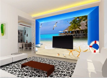 Personalizat tapet peisaj, extinde spațiul 3D cu vedere la mare pentru camera de zi, dormitor, TV perete de fundal papel de parede