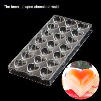 Policarbonat Ciocolata Mucegai,21pcs Inimă 3D DIY Mucegai Ciocolata Handmade, Ciocolata,Formas Para Ciocolata,Bicarbonat de Mucegai Instrumente