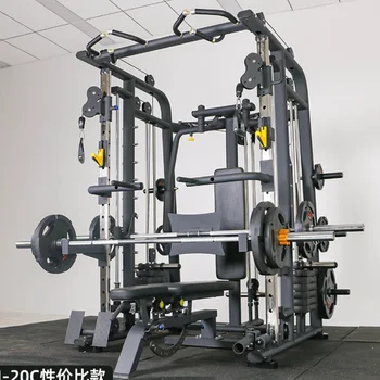 Sală de Fitness, Echipamente Multi-Funcțional de Gimnastică Antrenor Squat Rack Putere de Rack 3D Smith Machine Pentru Utilizarea Acasă