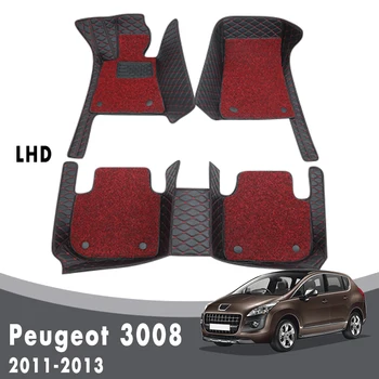 Strat Dublu De Sârmă Bucla Covoare Pentru Peugeot 3008 2013 2012 2011 Auto Covorase Auto Interioare Accesorii Fata Si Partea Din Spate Covor