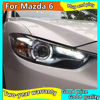 Styling auto pentru Mazda 6 Faruri 2013-2016 Mazda6 Atenza Faruri LED DRL Ascuns Lampă de Cap Angel Eye Bi Xenon Accesorii
