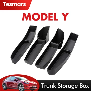 Tesmars pentru Tesla Model Y Auto Exterioare Accesorii Auto Fata si Spate, Ușa Laterală Cutie de Depozitare Mânerul Ușii Cotiera Tava Organizator