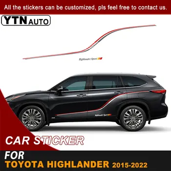 Ușa Laterală A Corpului Autocolant Auto Pentru Toyota Highlander 2015-2022 Sport De Curse Schimbare De Culoare Grafic Bandă De Vinil Decalcomanii Accesorii
