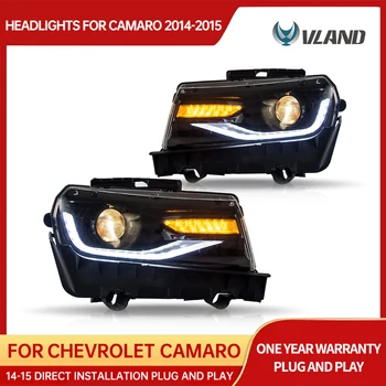 VLAND Faruri Pentru Chevrolet Camaro 2014 2015 Far cu Mișcare de Semnalizare Dual Beam Obiectiv Normal 2Editions Accesorii Auto