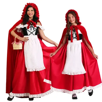 Zi pentru copii de Halloween Performanță Etapă Adult Copii de tip Boutique de Lux Little Red Riding Hood Cosplay Costum