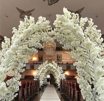 înalt, alb, decorative, copaci cherry blossom pentru interior nunta