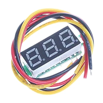 0.28 Inch LED Ultra-Mici Dc Digital 0-100V Voltmetru de Tensiune Tester Trei-Display Color 4-40V Alimentare